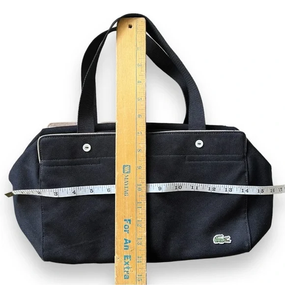 Vintage Lacoste Black Mini Tote Shoulder Bag - Picture 13 of 14